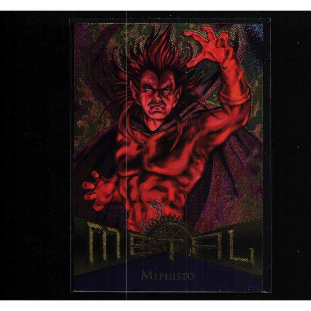 1995 Fleer Marvel Metal #34 Mephisto Trading Card MCU Avengers Doomsday